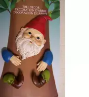 Garden Accent Tree Face Gnome Wall Fence Shed NEW full colored polyresin