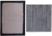 XEBRAD Car Air Filter, for Toyota, For TUNER 2.7L 2015- For Hailax 2.7L 2.4TDI-oil 2015- Engine Air Filter OEM 17801-0L040 Car Air Filter(BLACK 1 Air and 1 Cabin)