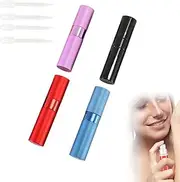Zynewa 8 ml Refillable Perfume Atomiser - Rotating Mini Perfume Atomiser with Glass Inner Container, Ideal for Travel and Handbags - Lightweight and Leak-Proof (02#, 4pcs)