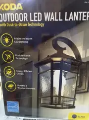 KODA OUTDOOR LED WALL LANTERN ,DUSK TO DAWN TECHNOLOGY, BRAND NEW FREE SHIPPING