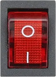 MGTCAR 1pcs 2 Position ON-Off Rocker Toggle Switch AC 125V/10A, 250V/6A with LED Light DPST 4 Pins 6Pcs KCD1-4-201N(Red)