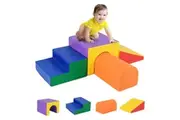 Costway 4PCS Soft Corner Climbing Sliding Blocks Climb Foam Play Set Indoor Activity Play Multi