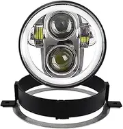 Motorcycle Headlight Chrome 5.75 inch Motorcycle LED Headlight With Halo Ring For VTX 5 3/4" LED Headlight Kit With Bracket