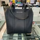 THE MARC JACOBS E-The Shopper Large Leather Tote Navy Dark Blue Tote Bag