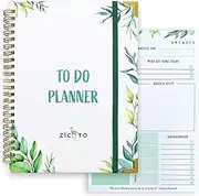 Simplified Greenery To Do List Notebook - Beautiful Daily Planner Easily Organizes Your Daily Tasks And Boosts Productivity - The Perfect Journal And Undated Office Supplies Notepad For Women