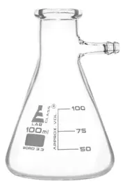 Eisco Labs 100ml Filtering Flask with Integral Side Arm - Borosilicate Glass
