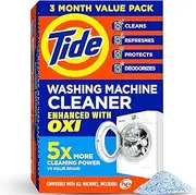 Washing Machine Cleaner by Tide, Washer Machine Cleaner Tablets for Front and Top Loader Machines, 2.6 Ounce (Pack of 3)
