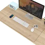 Geli Clear Desk Mat, 1.5mm Heat Resistant Non-Slip PVC Clear Desk Protector Mat with Round Edge, Waterproof Clear Desk Pad Desk Table Protector for Home and Office (80x40cm)