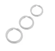 2 pcs Sterling Silver Round Split Rings ( Come in 2 pieces )