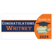 Congratulations Class of 2024 Graduate Personalized Party Banner