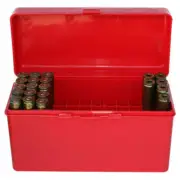 MTM Rifle Ammo Box - 60 Round Flip-Top 243 Win 308 Win 220 Swift - Red RM-60-30