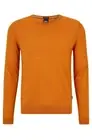 NWT Hugo Boss "Leno-P" 100% Wool Orange Crewneck Pullover Sweater US sz.L IT 52