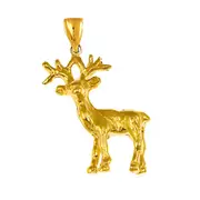 14K Gold 3D Moose Charm