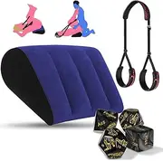 Sex Furniture Kit for Adult Couples Sex Leg Cuff Toys Thigh Sling Sex Things for Couples Kinky Play Hand Leg Cuffs Strap Set Ankle Wrist Restraints for Couple Under Queen Bed Sweatshirt S0304-10