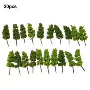 Bright and Beautiful Plastic Model Trees for Scenery Decoration Pack of 20