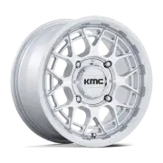 15x7 KMC Powersports KS139 Technic Gloss Silver Machined UTV Wheel 5x4.5 (38mm)