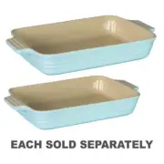 Chasseur La Cuisson Large Rectangular Baker 32x24x6cm Grill Safe Duck Egg Blue
