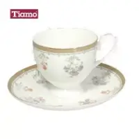 在飛比找博客來優惠-Tiamo hg3215 骨瓷咖啡杯盤組-盛世金苑(2組入)