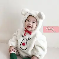 在飛比找Yahoo!奇摩拍賣優惠-【plum】麋鹿包屁衣 聖誕包屁衣 寶寶造型聖誕裝 寶寶造型