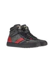 New Salvatore Ferragamo Noe High Top Men Shoes Sneakers all Over Logo Black 8