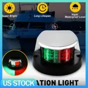 Boat Navigation Light LED Bow Marine Front Pontoon Lamp Red Green 12V Waterproof