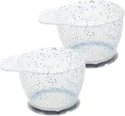 Hair Dye Mixing Bowl Set 2pcs Plastic Mixing Bowls for Salon Home Use Hair Coloring Accessories Sturdy Easy Cleaning