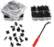 SWOOMEY 1Set Car Bumper Push Pin Clips Fasteners with Remover Tool Durable Rivets for Car Repairs Compact Storage Box Included Essential Car Supplies for Easy Installation