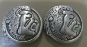 Lot of 2 Florida State University Indians Conchos with Screws