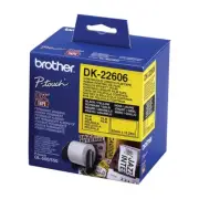 Brother DK22606 Yellow Continuous Length Film Tape 62mm X 15.24 metres QL810W