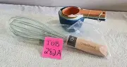 Crate & Barrel Nesting Measuring Cups & Silicone Whisk