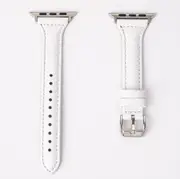 PU Leather Apple Watch Strap For Apple Watch1/2/3/4/5/6/7 Generation Watch 38/41 MM Watch Chain - White