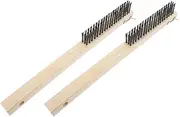 Wooden Handle Pizza Stone Cleaning Brush Multi-Functional Wire Brush for Grill Oven