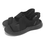 SKECHERS 涼鞋 GO WALK FLEX SANDAL SLIP-INS 女鞋 黑 針織 套入式 涼拖鞋 141482BBK