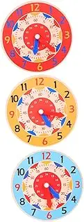 HAWILLOSCH 3pcs Educational Clock Learning Model for Fun Recognition Enlightenment for Early Childhood Development