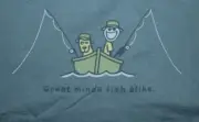 M NWT Men's Life Is Good Great Minds Fish Alike Rocket Dog Jake Blue SS Crusher
