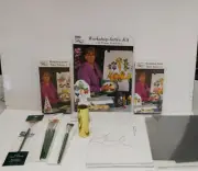 PLAID Donna Dewberry One Stroke Painting LOT -VHS tapes/book/patterns/brushes
