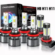 For Nissan Altima 2007-2018 4/2-Door 6x LED Front Headlights Bulb + Fog Lights (for: Nissan)