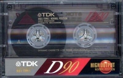 Five (5) Blank Cassette Tape TKD D90 Minute Audio Recording Cassette Tape