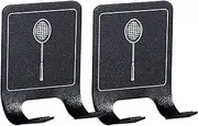 Racket Rack - Stainless Steel Double-Sided Tape Wall Mounted Racket Rack | Wear-Resistant Compact Tennis Paddle Holder | Multi-Sport Racket Organizer Rack for Home & Gym