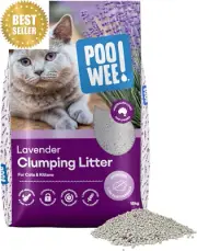 Clumping Lavender Cat Litter | 15Kg | Odor Control, Scoopable & Long-Lasting