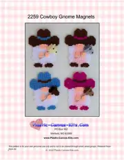 Cowboy Gnome Magnets- Plastic Canvas Pattern or Kit