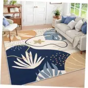Washable Area Rug - 8x10 Non-Slip Ultra-Thin Large Area Rug, Soft Bedroom &