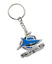 Cronulla Sharks Official NRL Team Colours Logo Novelty Metal Keyring Bag Tag