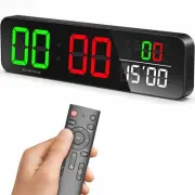 SERPHIX 15.2" Digital Scoreboard Clock with Countdown Timer, Variable LED Col...