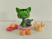 Littlest Pet Shop toy LPS short hair Cat OOAK#121 W/5pcs Accessories for kid