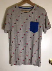 Pepsi Pocket Short Sleeve Shirt - Men’s Medium - Gray - NEW Soda Pepsico Cola