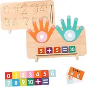 STARTIST Math Game Math Addition and Subtraction Learning Toys Teaching Aids Felt Board Finger Numbers Counting Toy for 3-5 Year Old