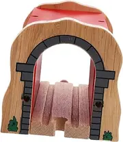 Wooden Train Tunnel Model DIY Train Track Accessories Boys and Girls Play Set Wooden Railroad Track Toys