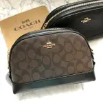 美國百分百【全新真品】 COACH 貝殼包 F76674 經典款 LOGO 防刮皮革 斜背包 女款 真皮 AQ06