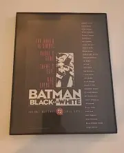 Batman • Black & White Print Ad Comic DC Framed 8.5x11